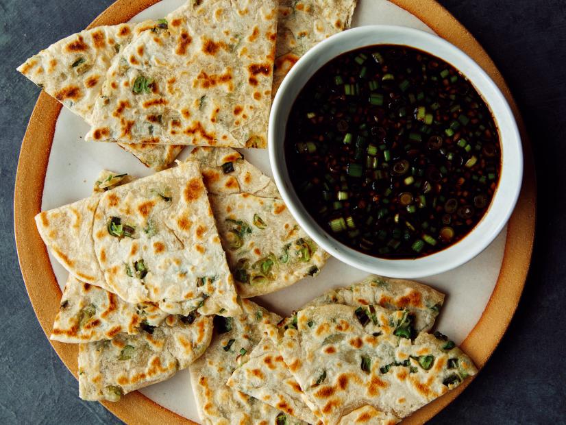 Shanghai-Style Scallion Pancakes with Five-Spice Dipping Sauce