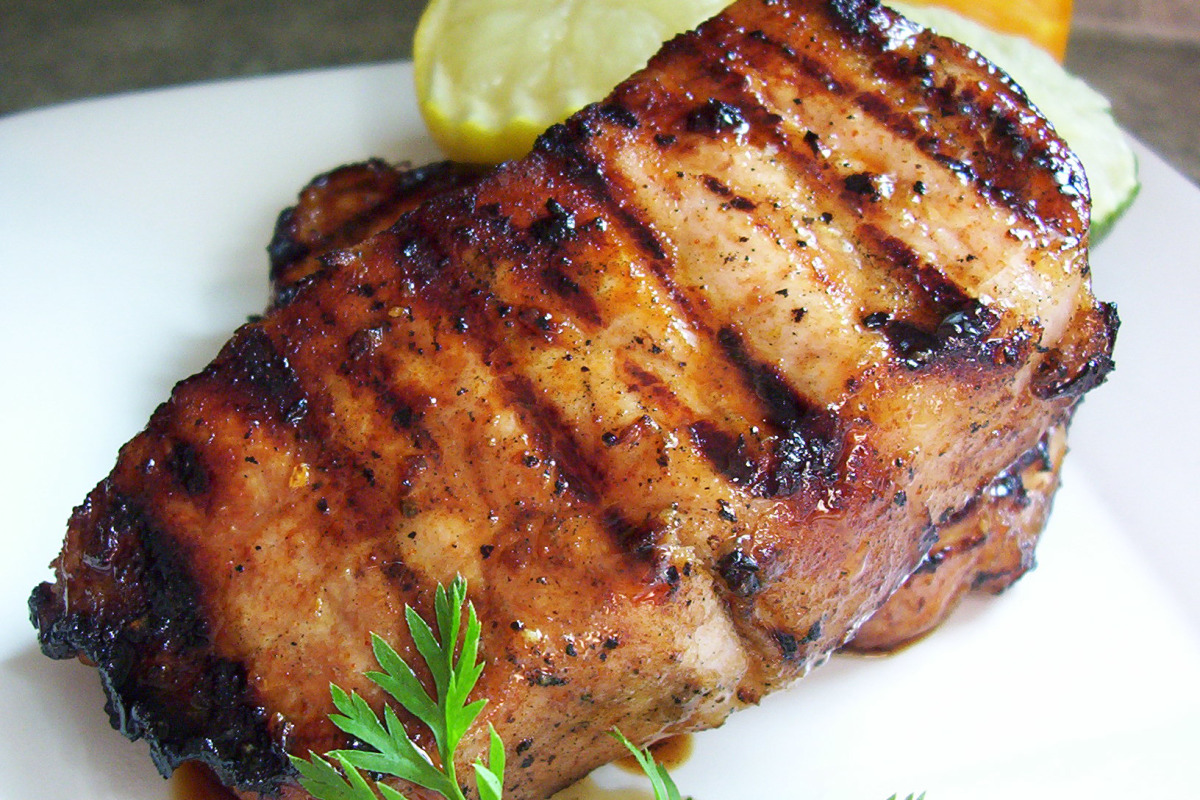 Citrus-Marinated Grilled Pork Chops with Sage
