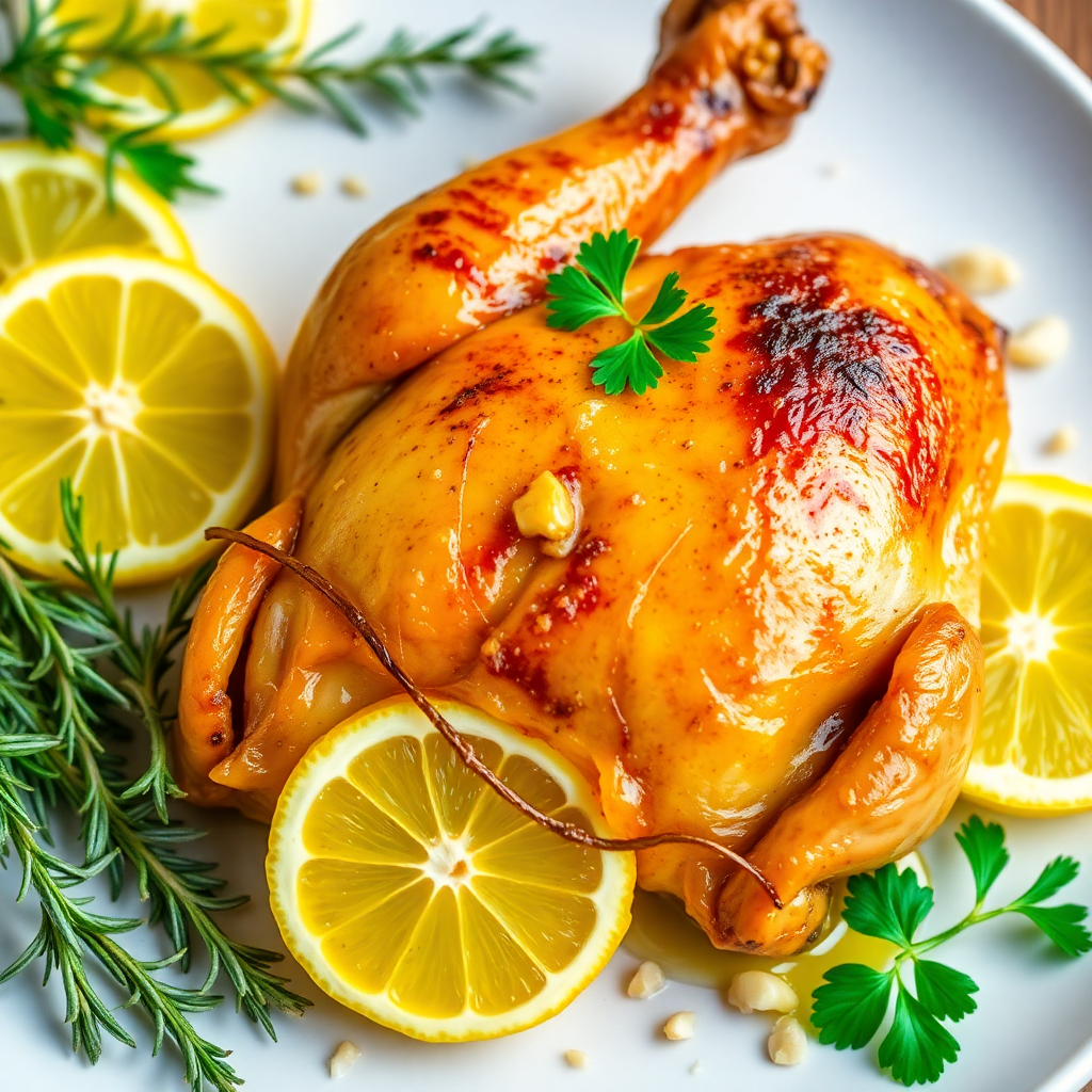 Aperol-Glazed Chicken with Lemon-Herb Roast Vegetables