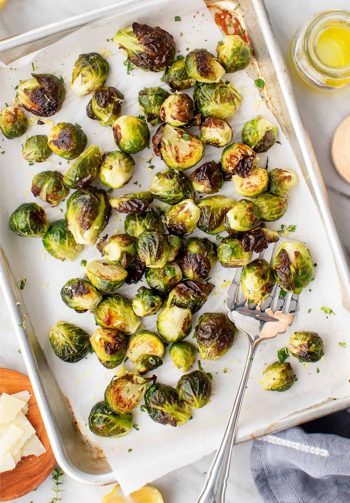 Pan-Seared Chicken with Maple-Mustard Glaze and Roasted Brussels Sprouts