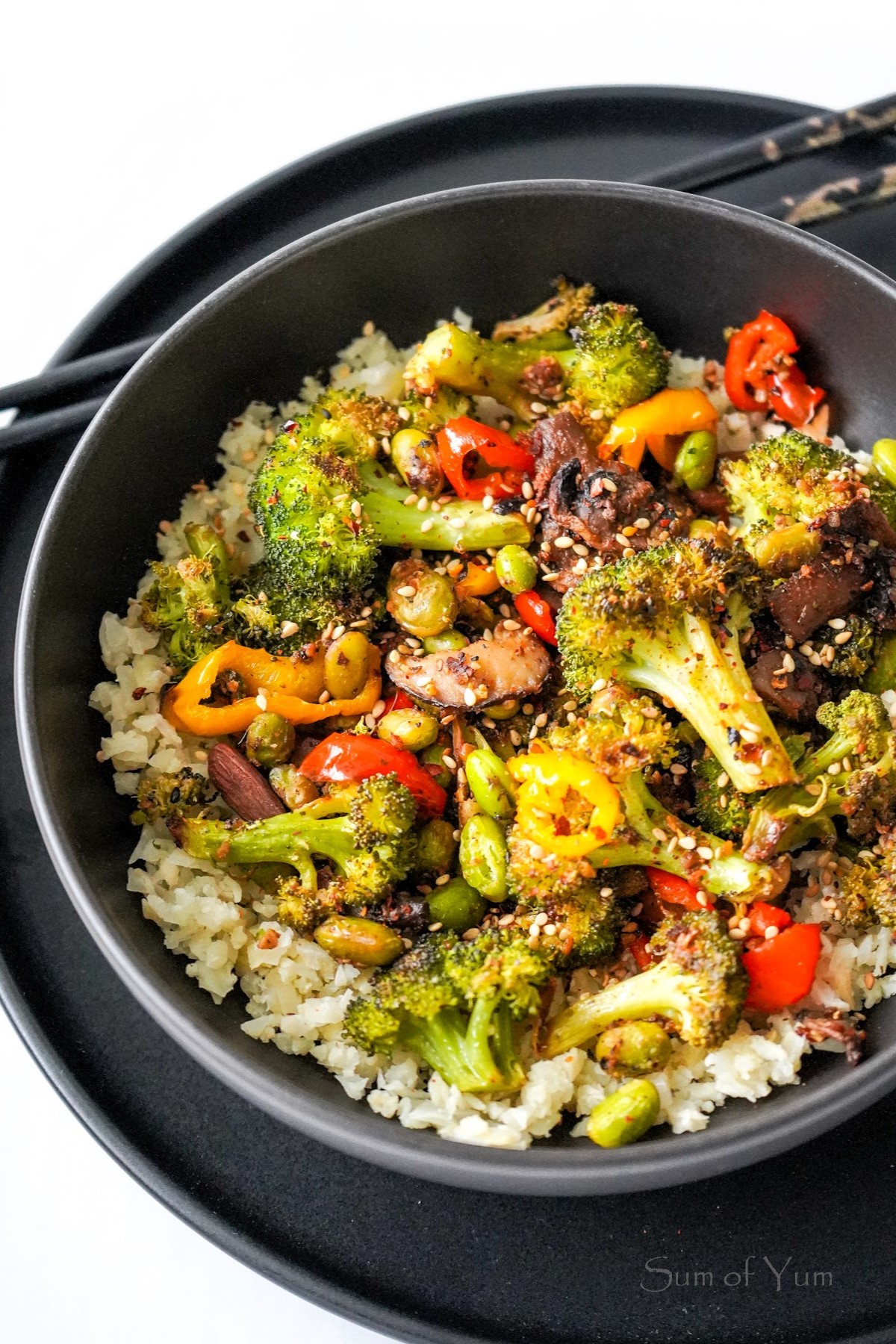 Roasted Vegetable and Peruvian Corn Stir Fry