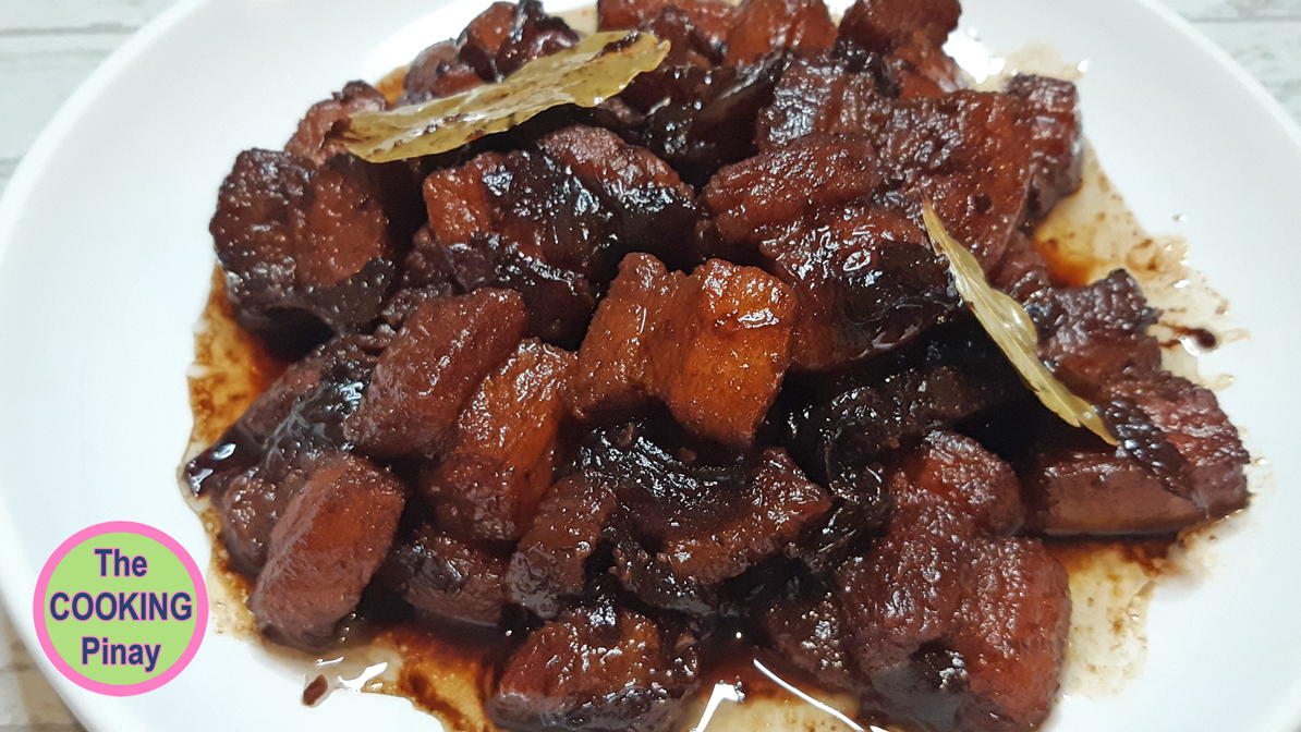 Vinegar-Braised Pork Belly Adobo with Garlic and Bay Leaves