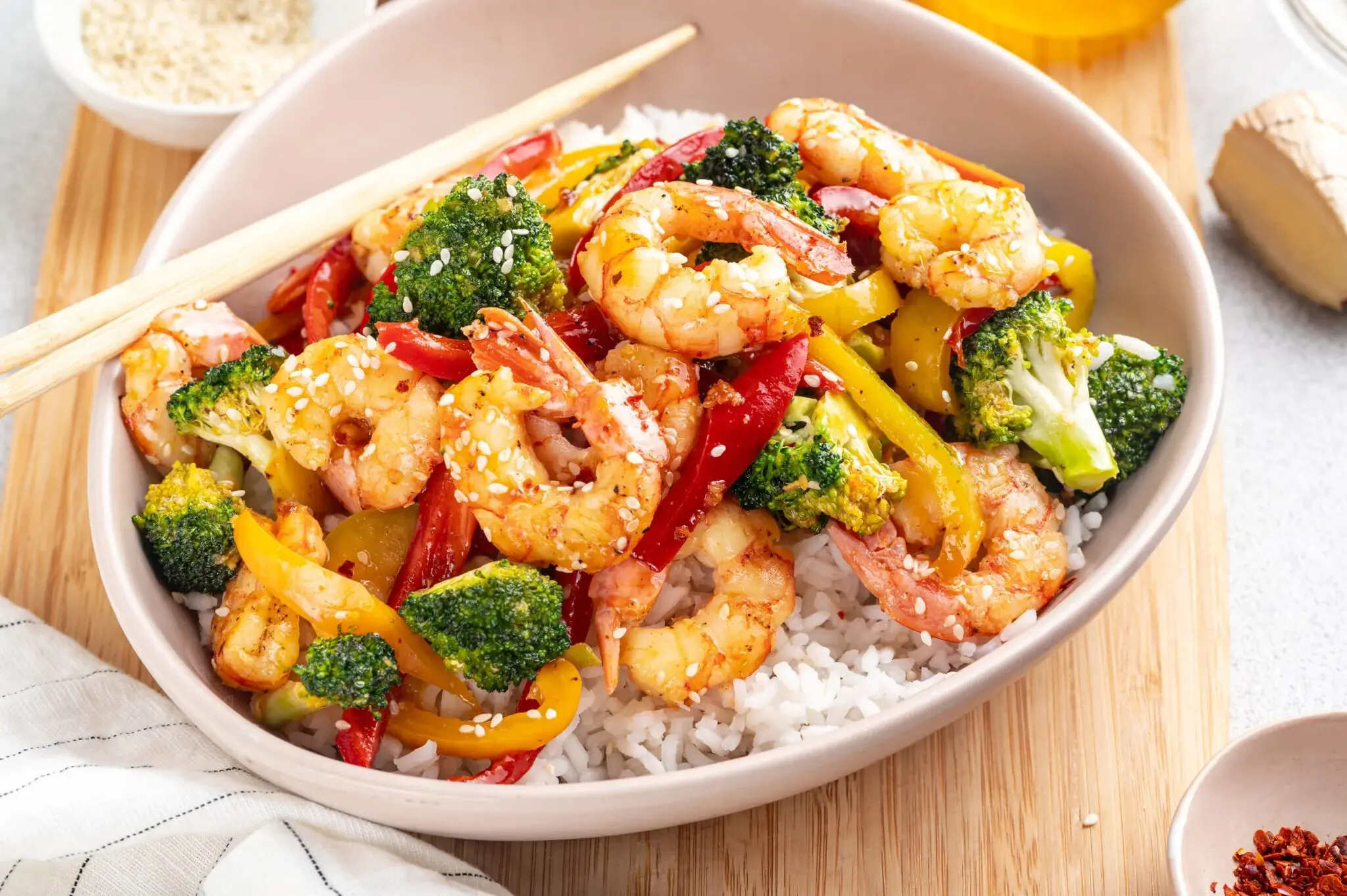 15-Minute Instant Garlic Butter Shrimp Stir-Fry