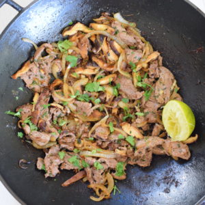 Stir-Fried IS500 Beef with Shiitake Mushrooms and Ginger Soy Sauce