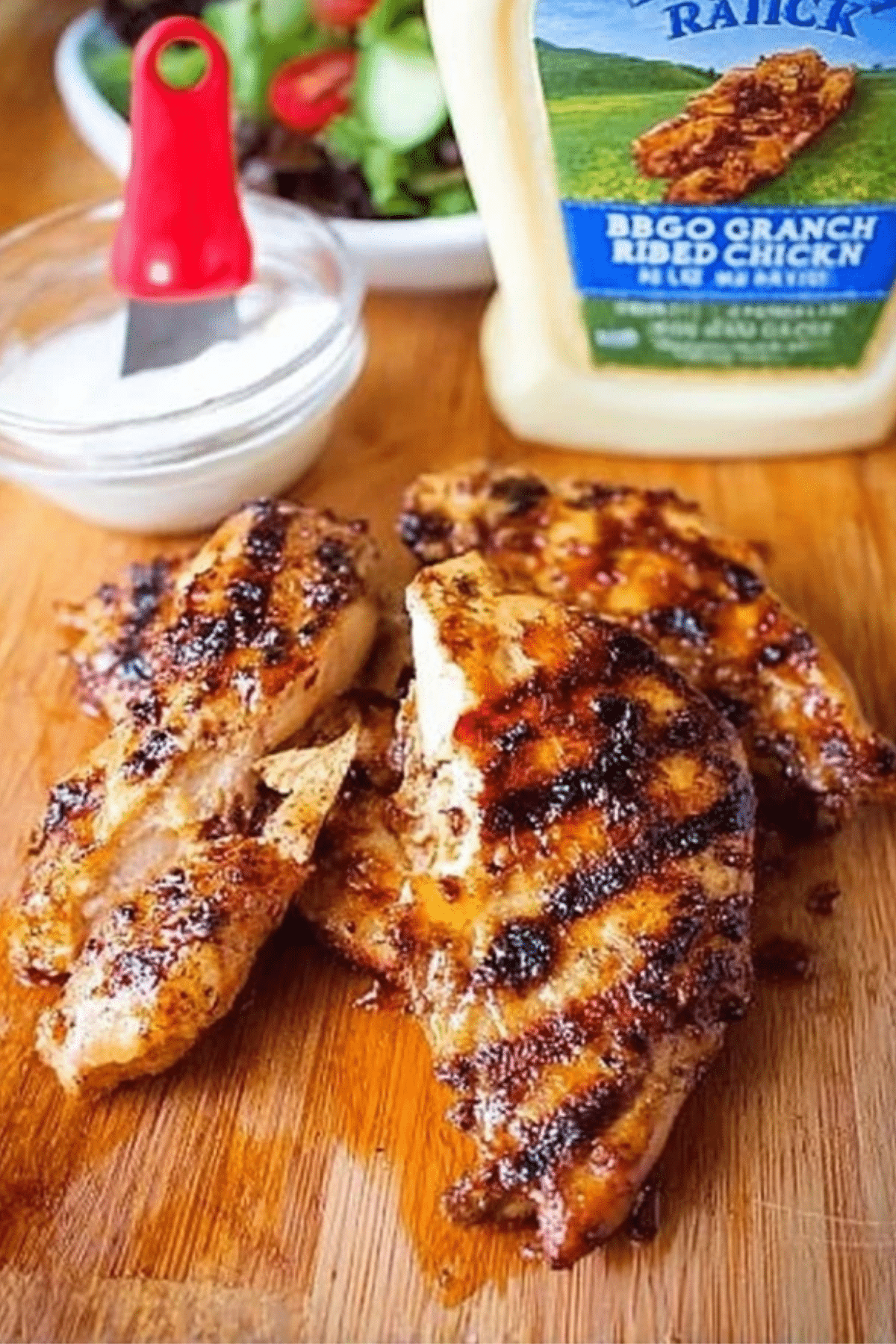 Grilled Cowboy-Style BBQ Chicken with Spicy Ranch Sauce