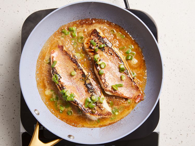 Pan-Seared Snapper with Spicy Scotch Bonnet Pepper Sauce