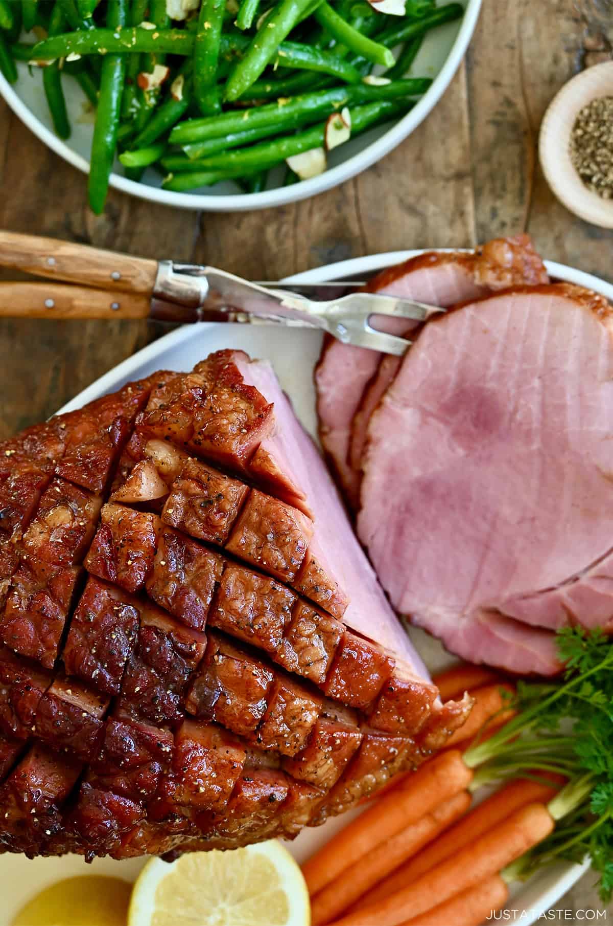Baked Citrus-Glazed Ham with Clove and Brown Sugar Crust