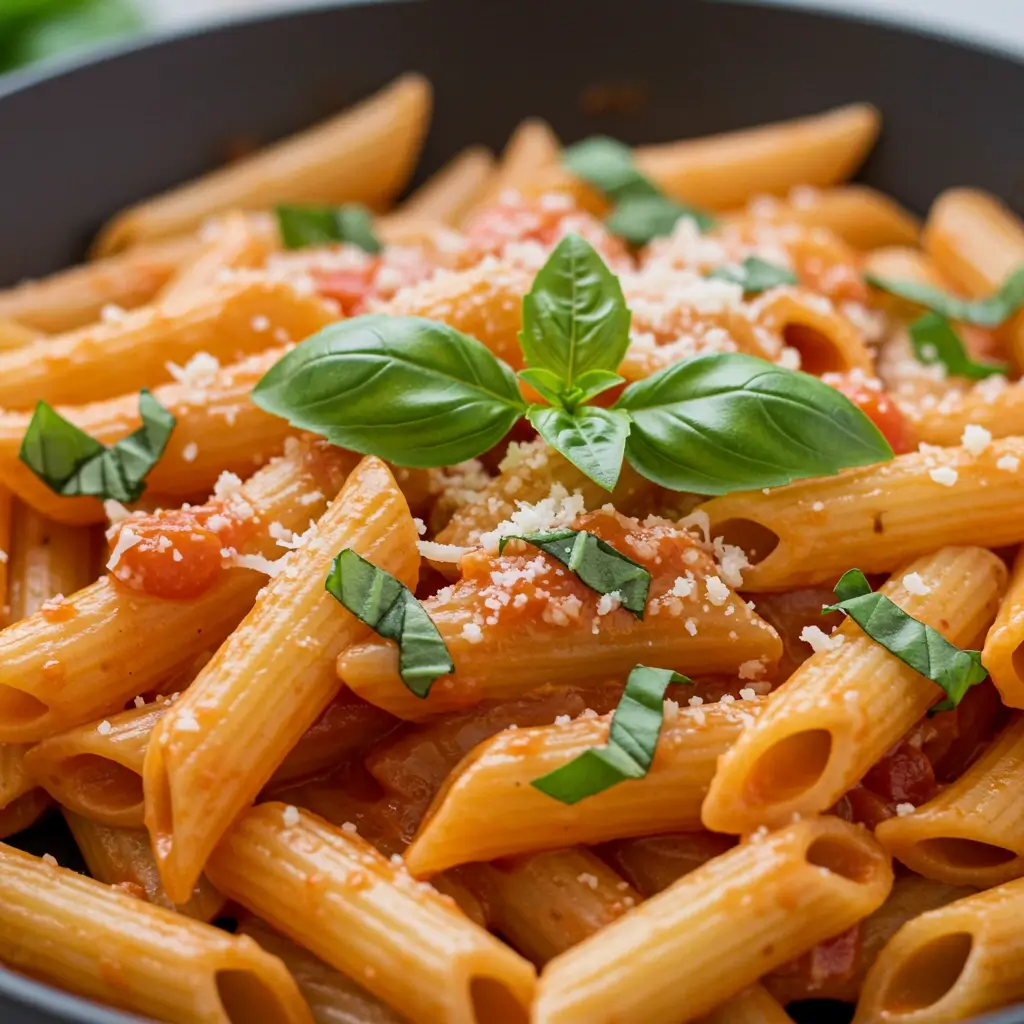 One-Pot Creamy Tomato Basil Penne with Parmesan