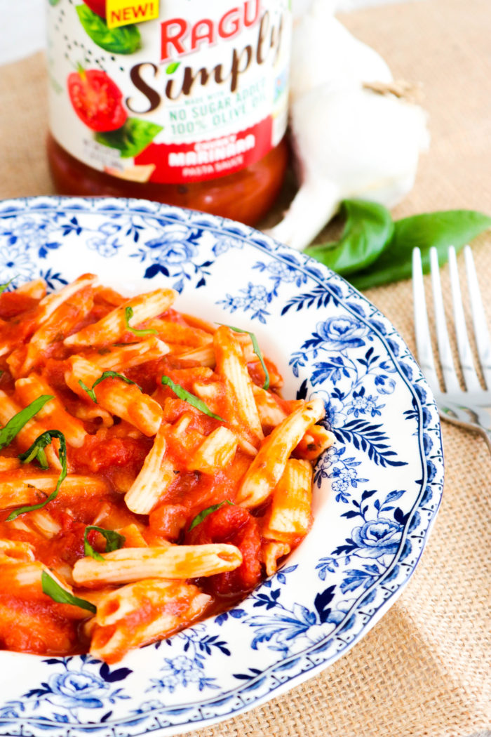 Penne Tossed in Cherry Tomato Basil Sauce
