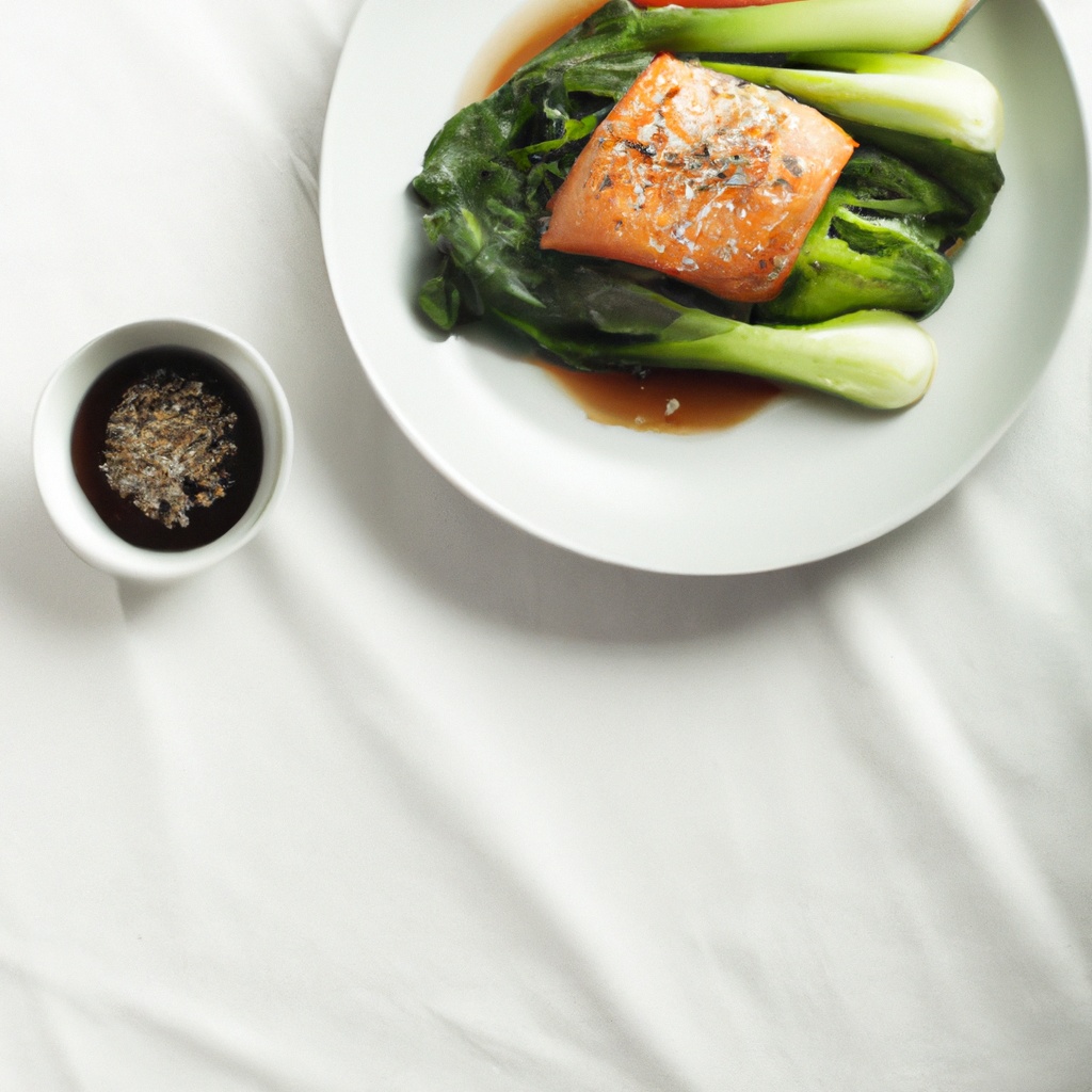 Pan-Seared Salmon Teriyaki with Steamed Bok Choy