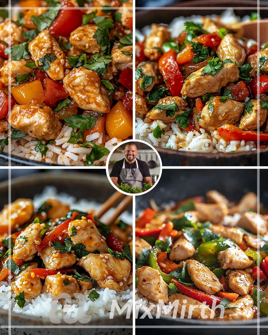 Low-Heat Spiced Chicken Stir Fry with Ginger and Bell Peppers