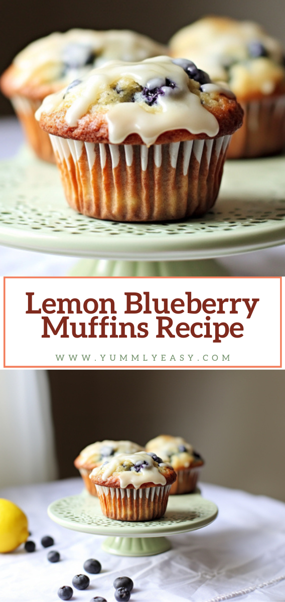Quick Baked Lemon Blueberry Muffins