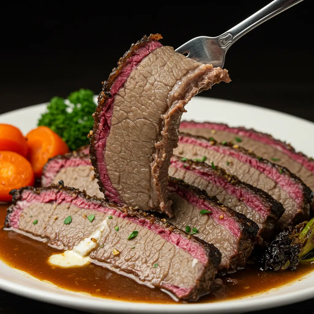 Slow-Roasted Brisket with Garlic and Rosemary
