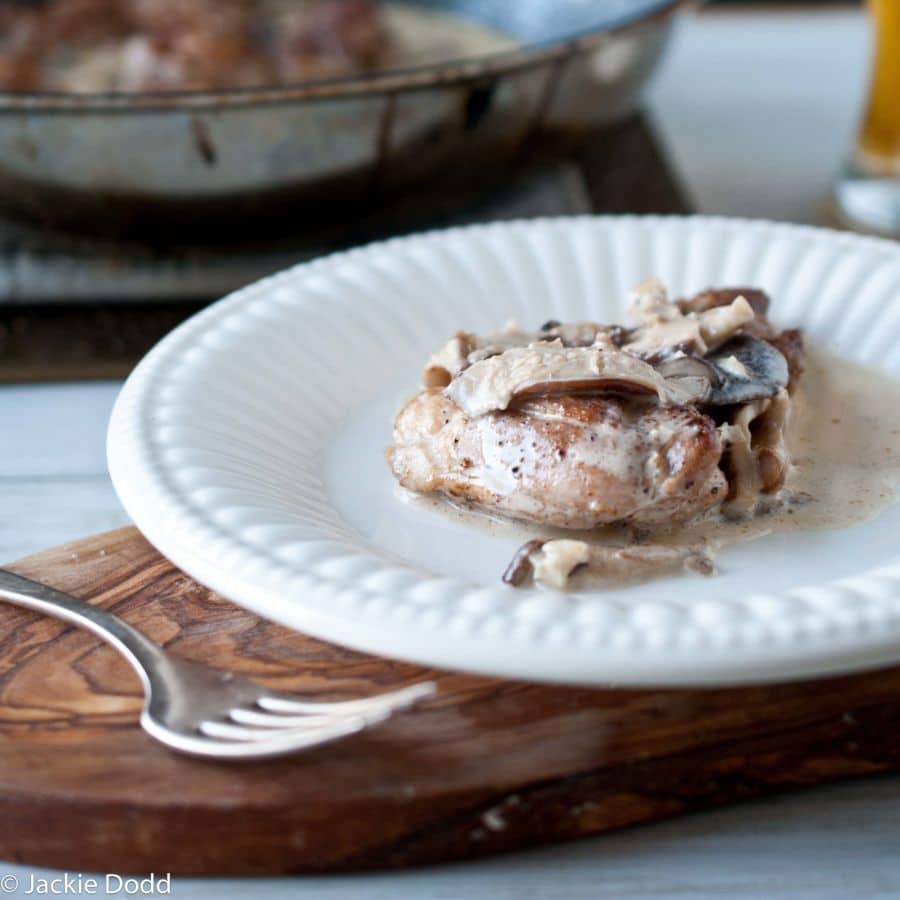 Pan-Seared Chicken with Stout Beer and Mushroom Sauce