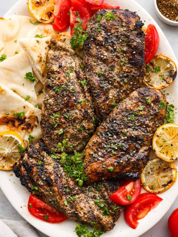 Pan-Seared Chicken with Middle Eastern Za'atar and Lemon Sauce