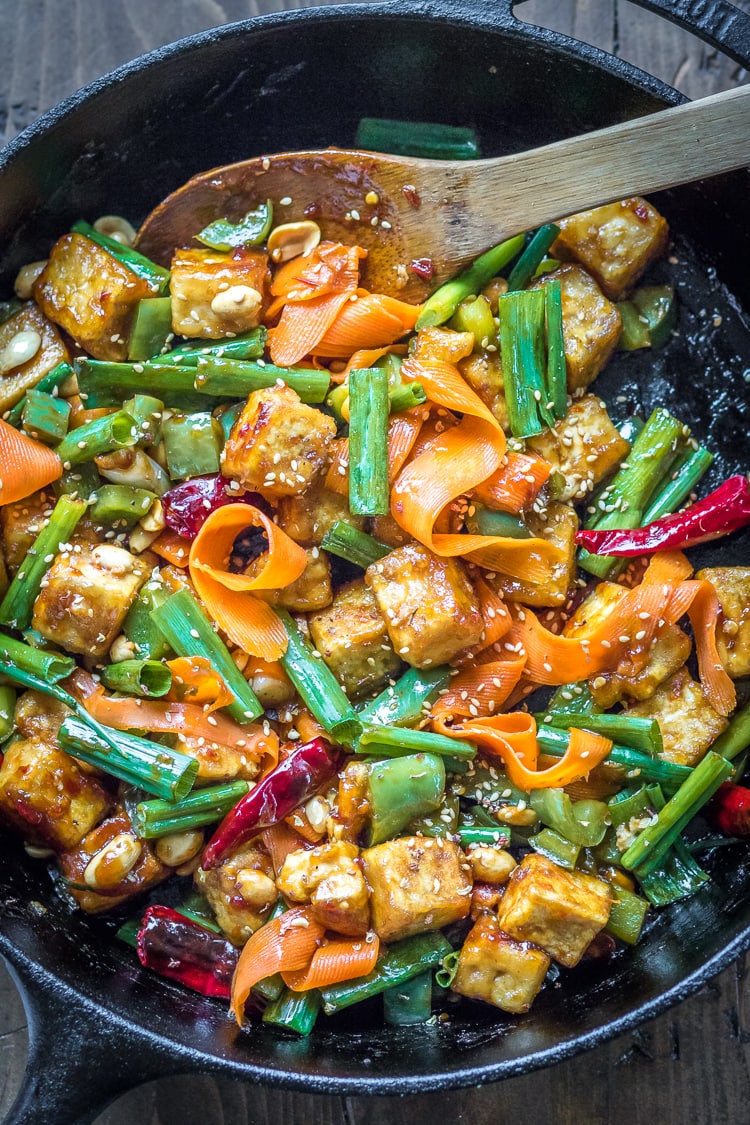 Stir-Fried Tofu with Bell Peppers and Hoisin Sauce