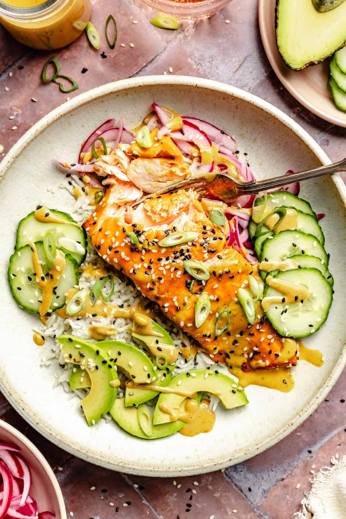 Authentic Japanese Tsukemono Rice Bowls with Miso Glaze