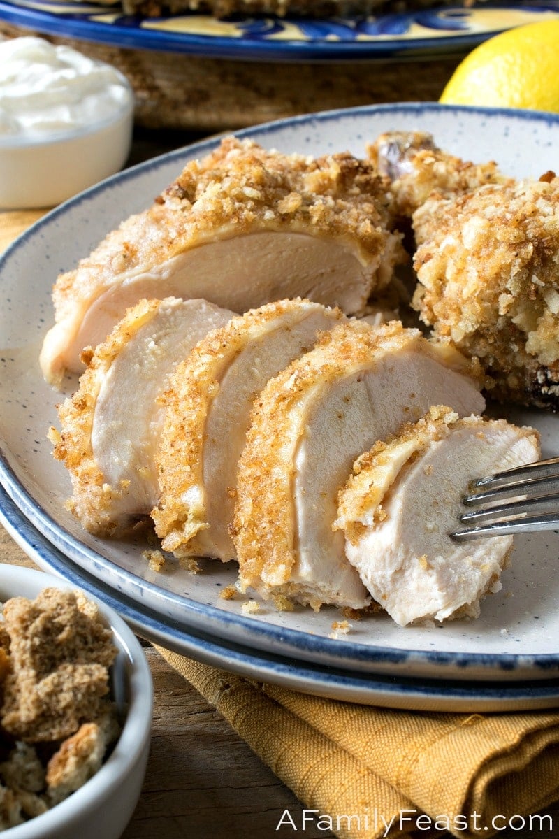 Baked Haroset-Stuffed Chicken with Toasted Walnut Crust