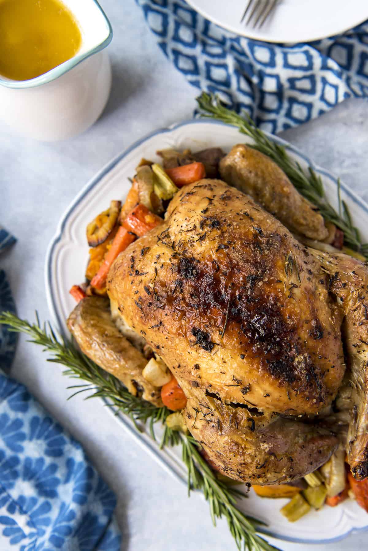 Slow-Roasted Herb Chicken with Date and Olive Glaze