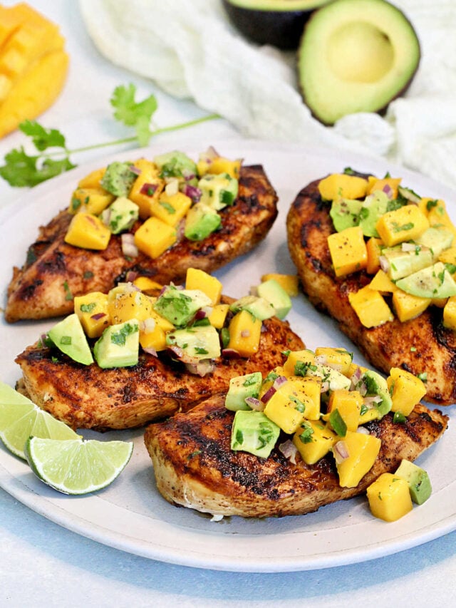 Citrus-Glazed Grilled Chicken with Mango Avocado Salsa