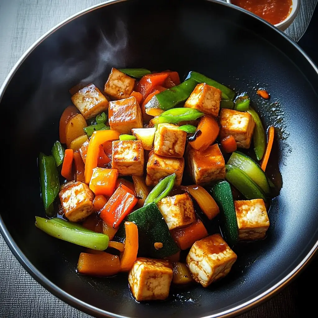 Layered Stir-Fry with Tofu and Mixed Vegetables