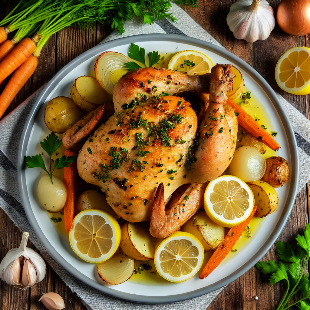 One-Pan Roasted Lemon Garlic Chicken with Vegetables
