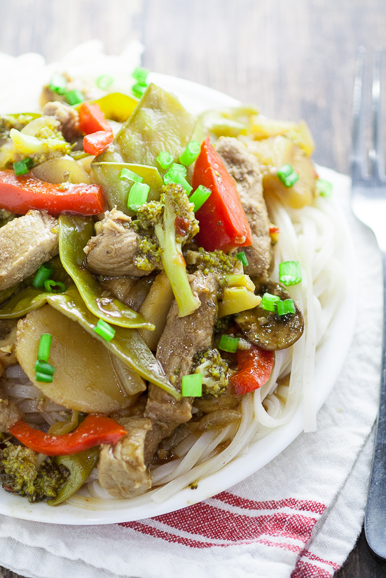 Stovetop Pork Stir-Fry with Ginger and Bell Peppers