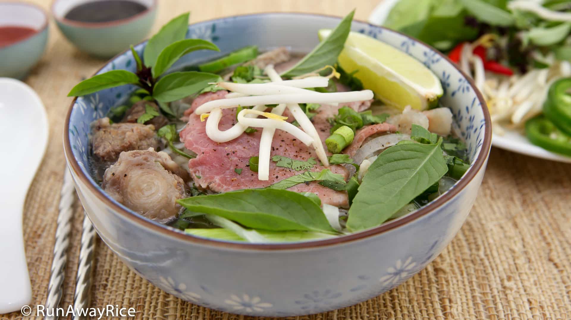 Pho Bo with Slow-Simmered Beef Broth and Fresh Rice Noodles