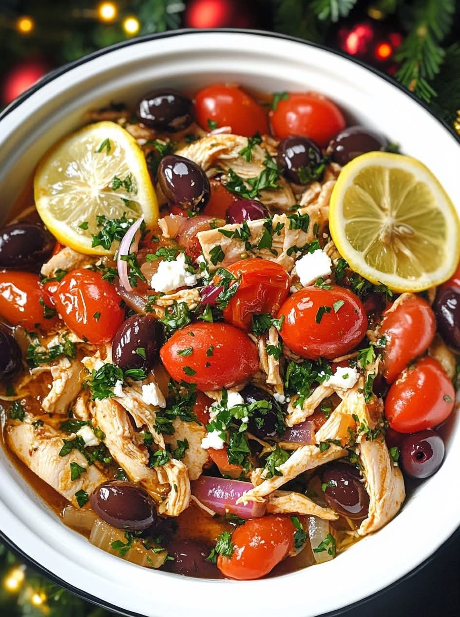 Slow-Roasted Mediterranean Herb Chicken with Lemon