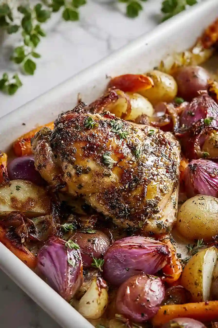 General-Purpose Herb Roasted Chicken with Root Vegetables