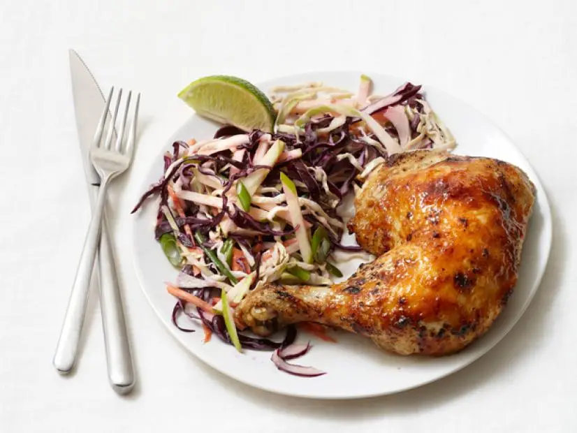 Pan-Seared Chicken with Sautéed Cabbage and Apple Slaw