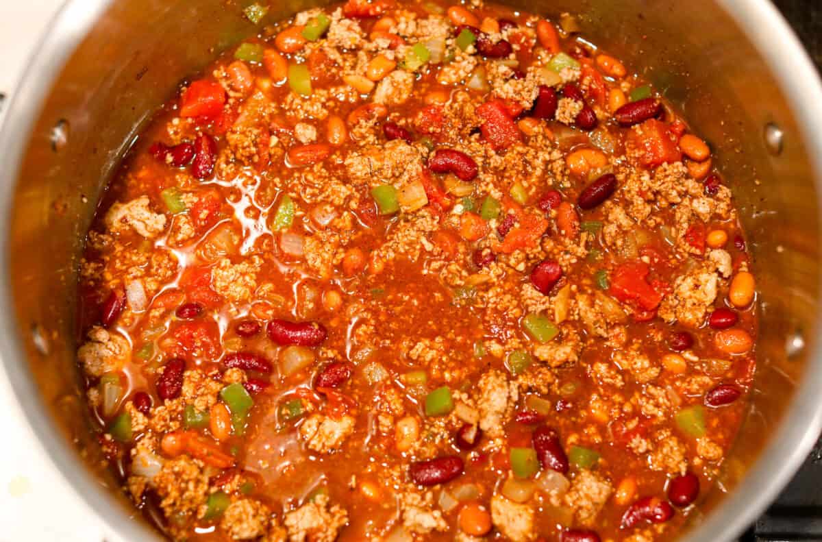 Smoked Wild Turkey Chili with Roasted Peppers