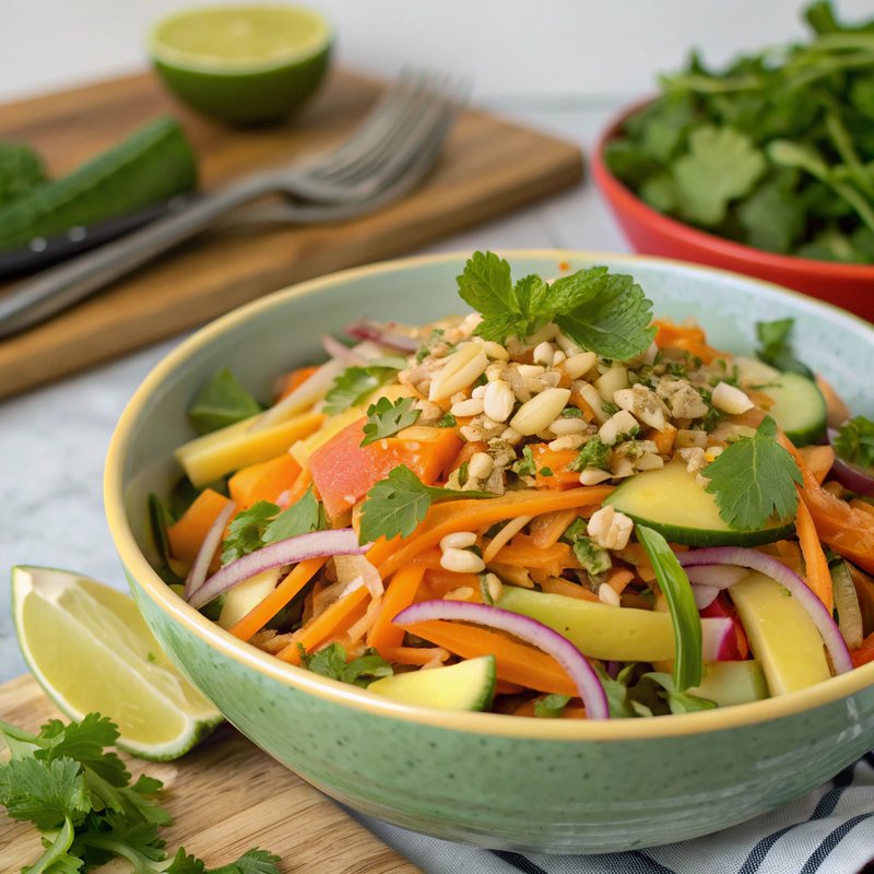 Vietnamese Green Mango Salad with Chili Lime Dressing