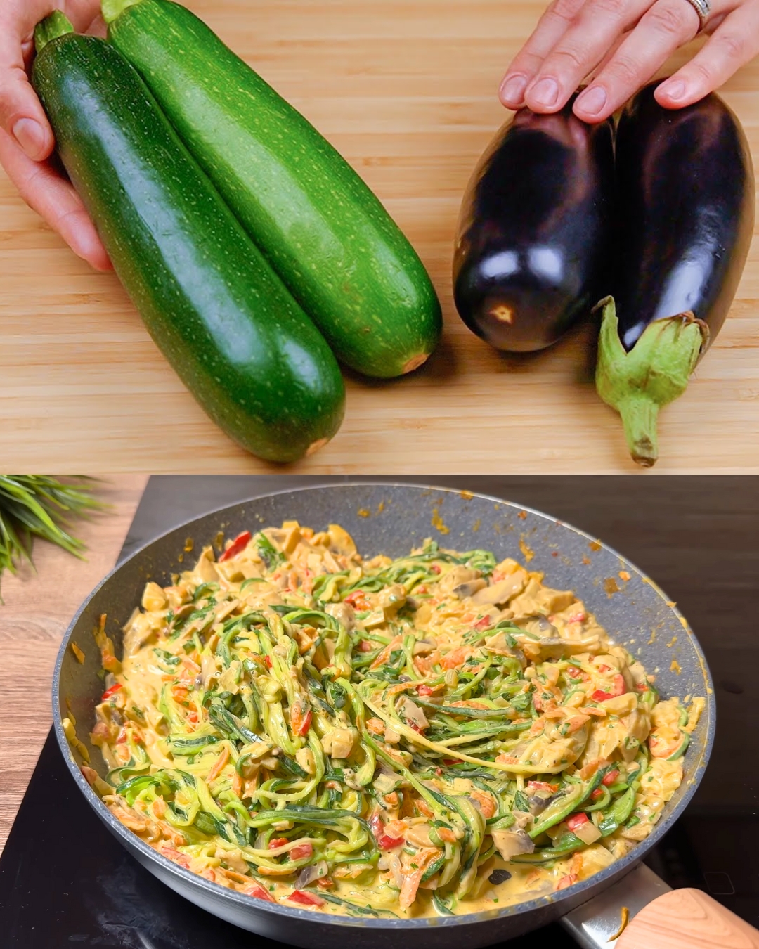 Eggplant and Zucchini Ratatouille with Basil