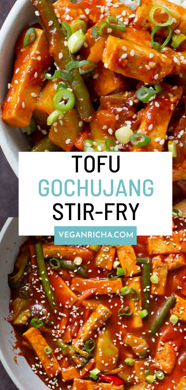 Spicy Korean-Style Tofu Stir Fry with Gochujang
