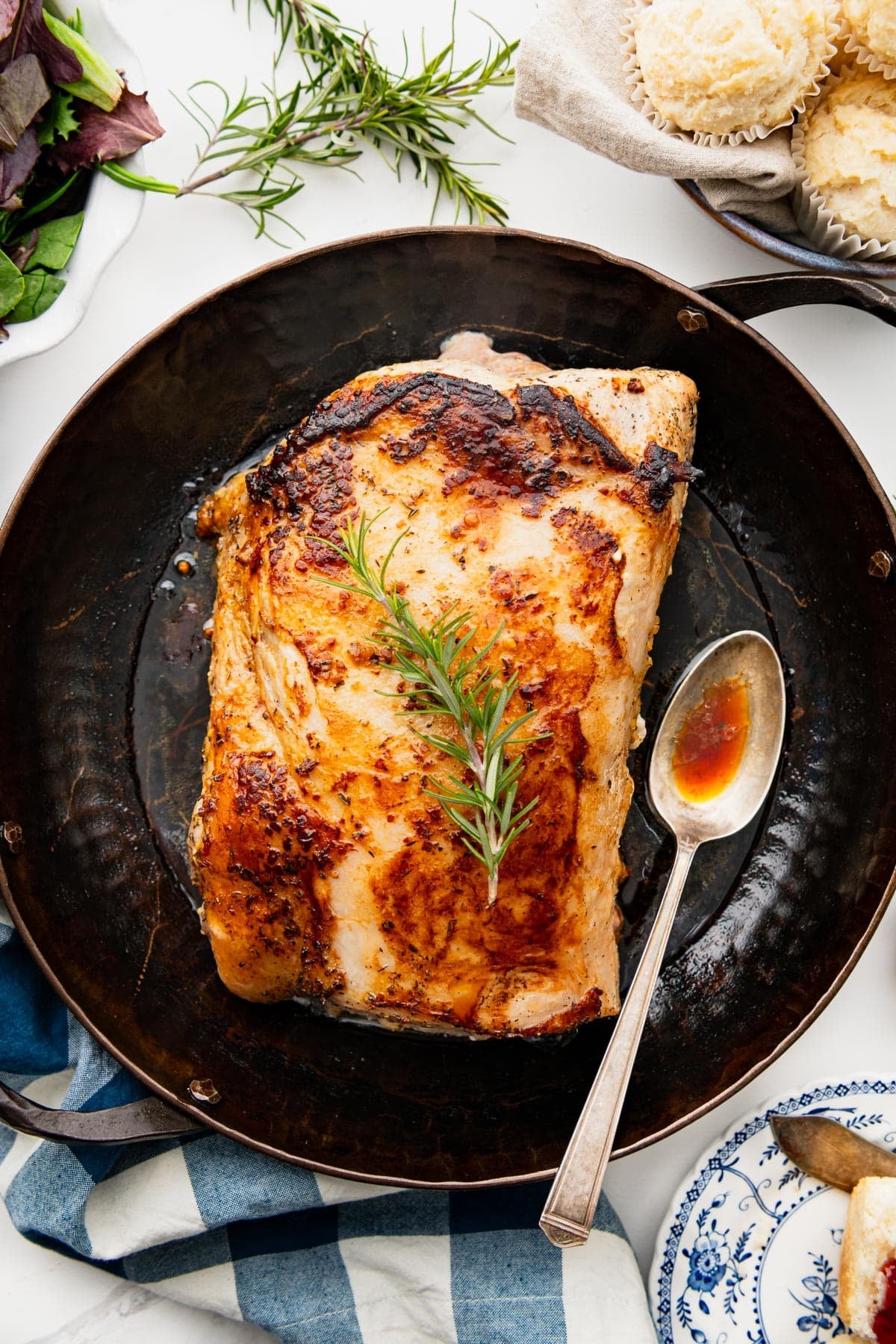 Layered Roasted Pork with Garlic and Herb Butter