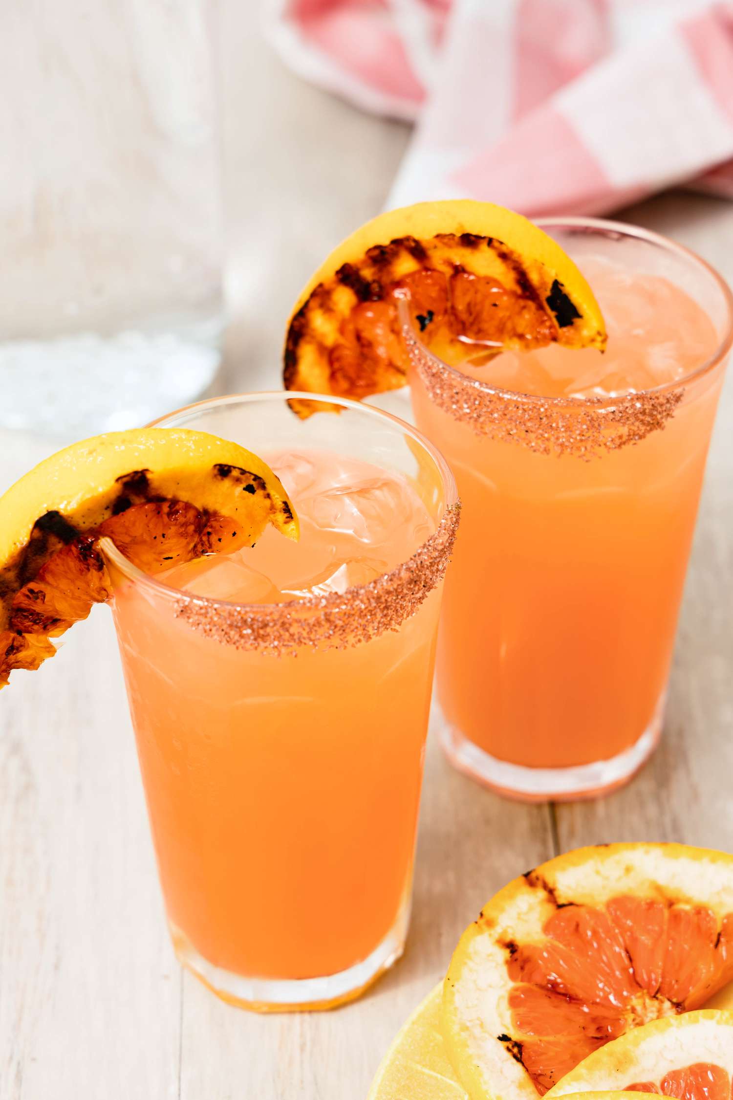 Spiced Mexican Paloma with Grapefruit and Chili Salt Rim