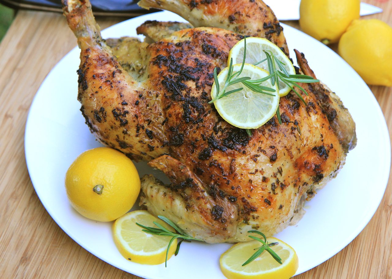 Honey-Rosemary Roasted Chicken with Garlic and Lemon
