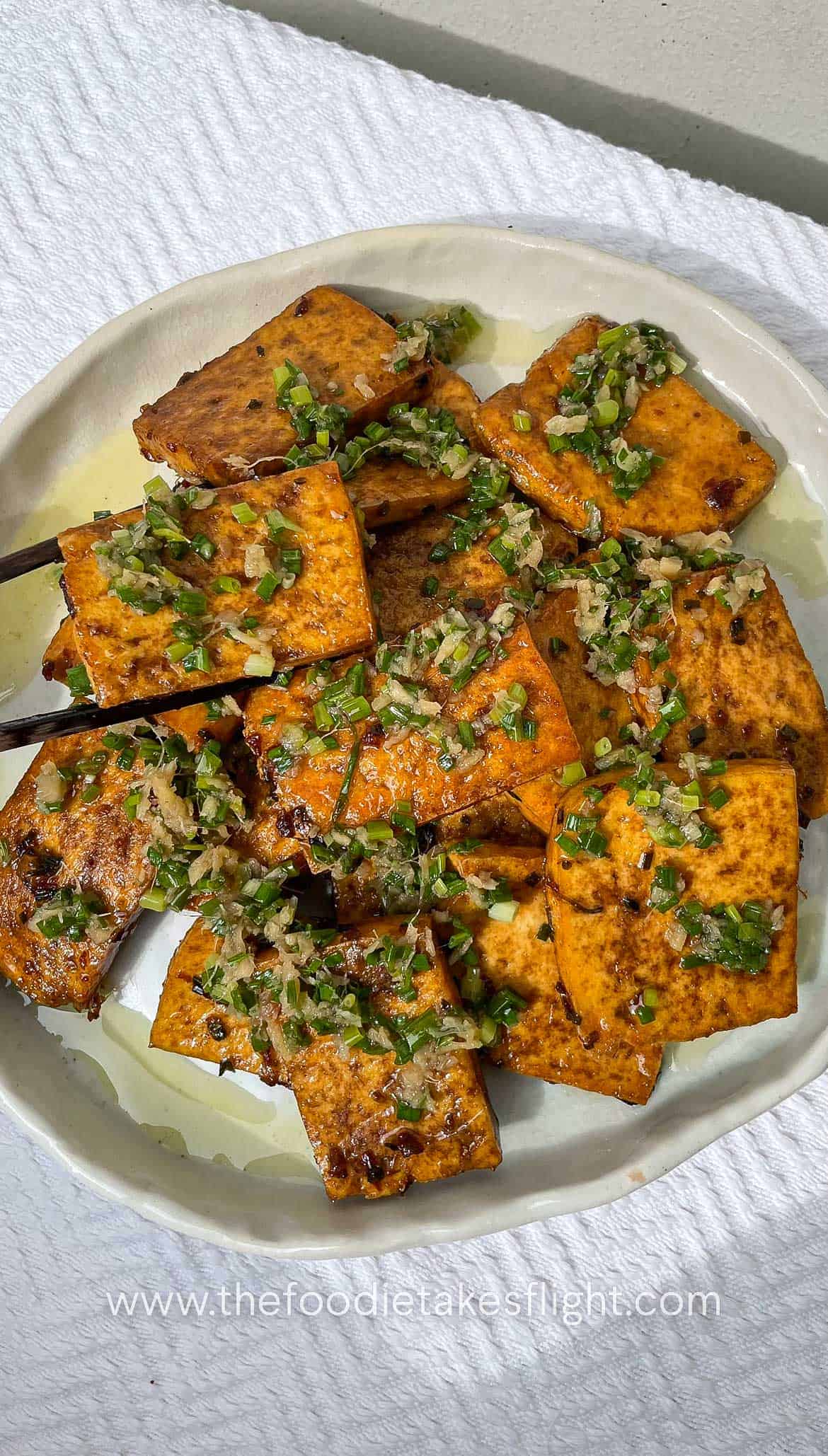 Stir-Fried Tofu with Ginger, Scallions, and Toasted Sesame