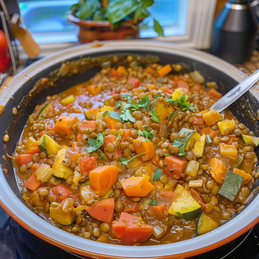 One-Pot Spiced Lentil and Vegetable Curry