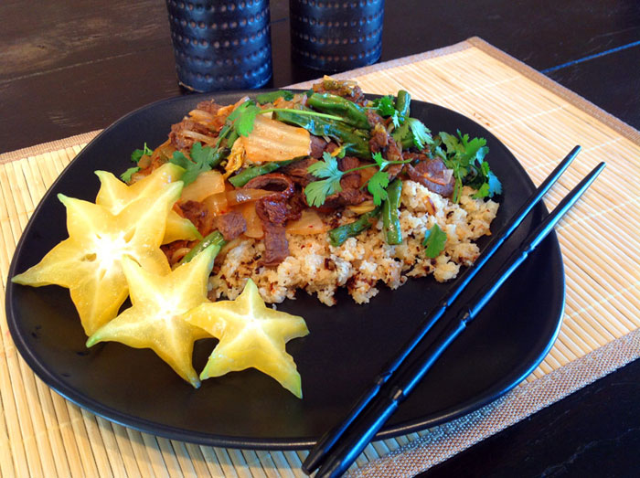 Korean-Inspired Beef and Kimchi Stir Fry