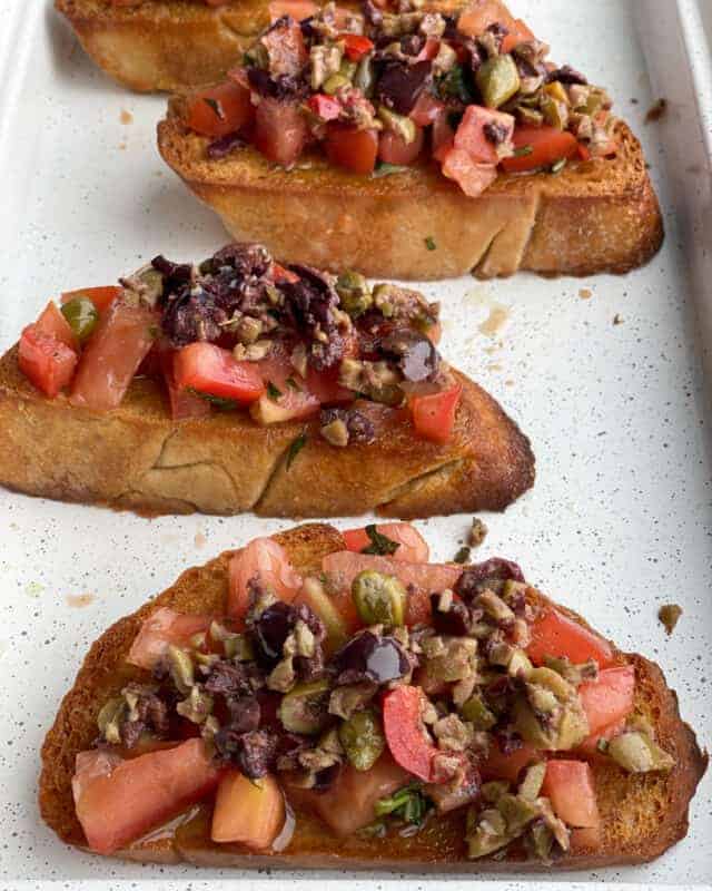 Aperol & Olive Tapenade Bruschetta