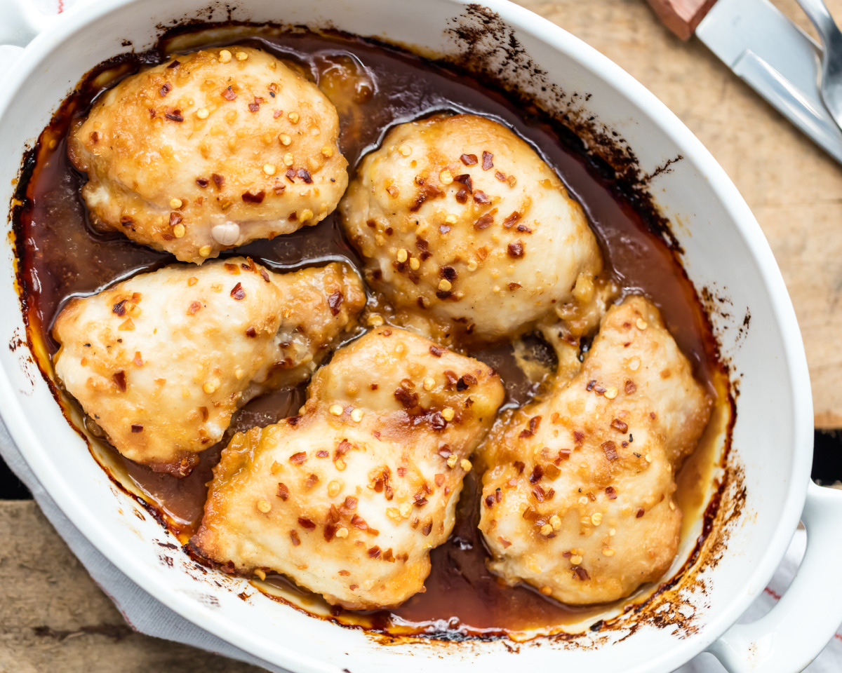 Sweet Soy and Honey Garlic Chicken Thighs