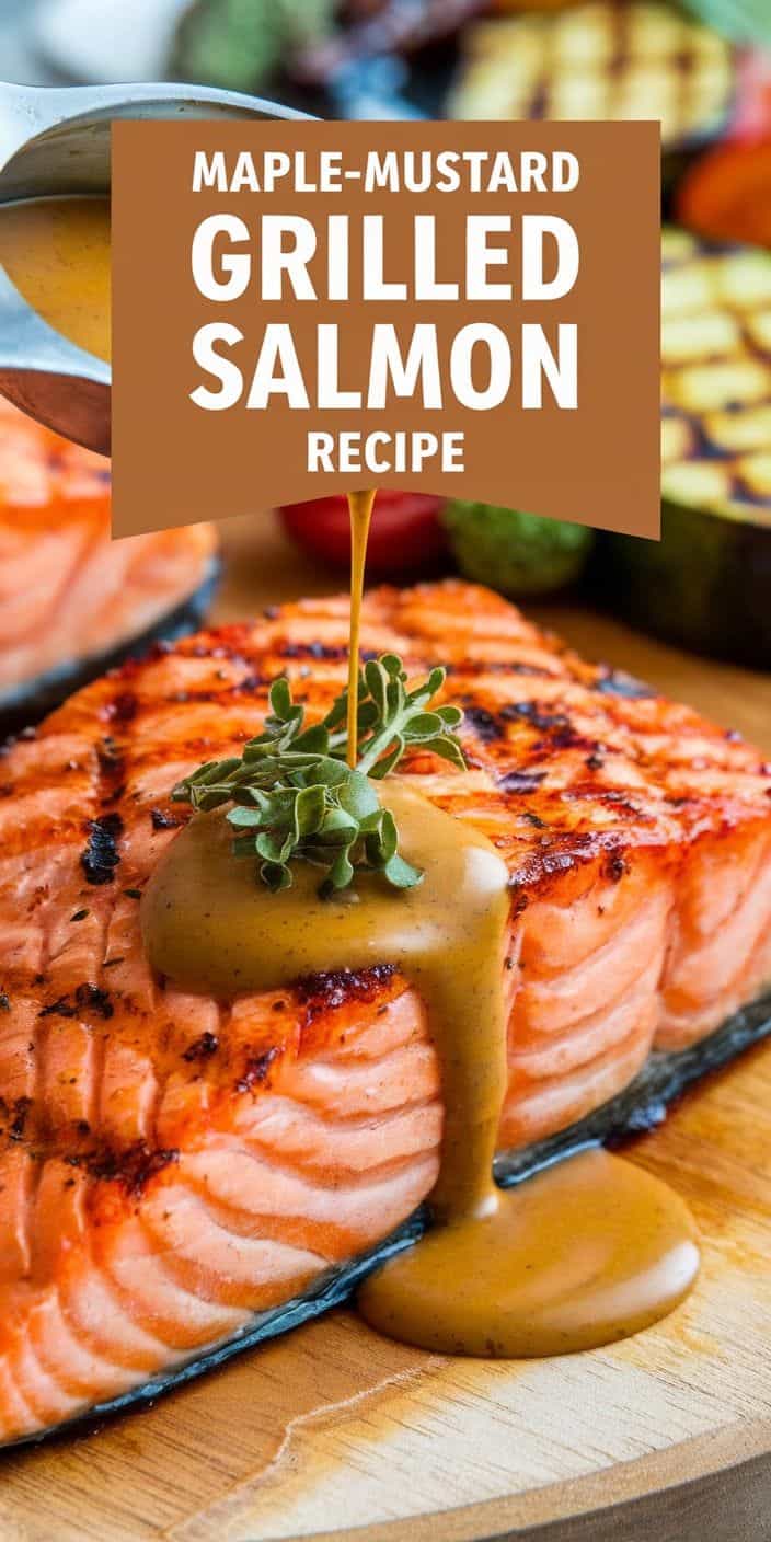Maple-Glazed Grilled Salmon with Mustard and Dill
