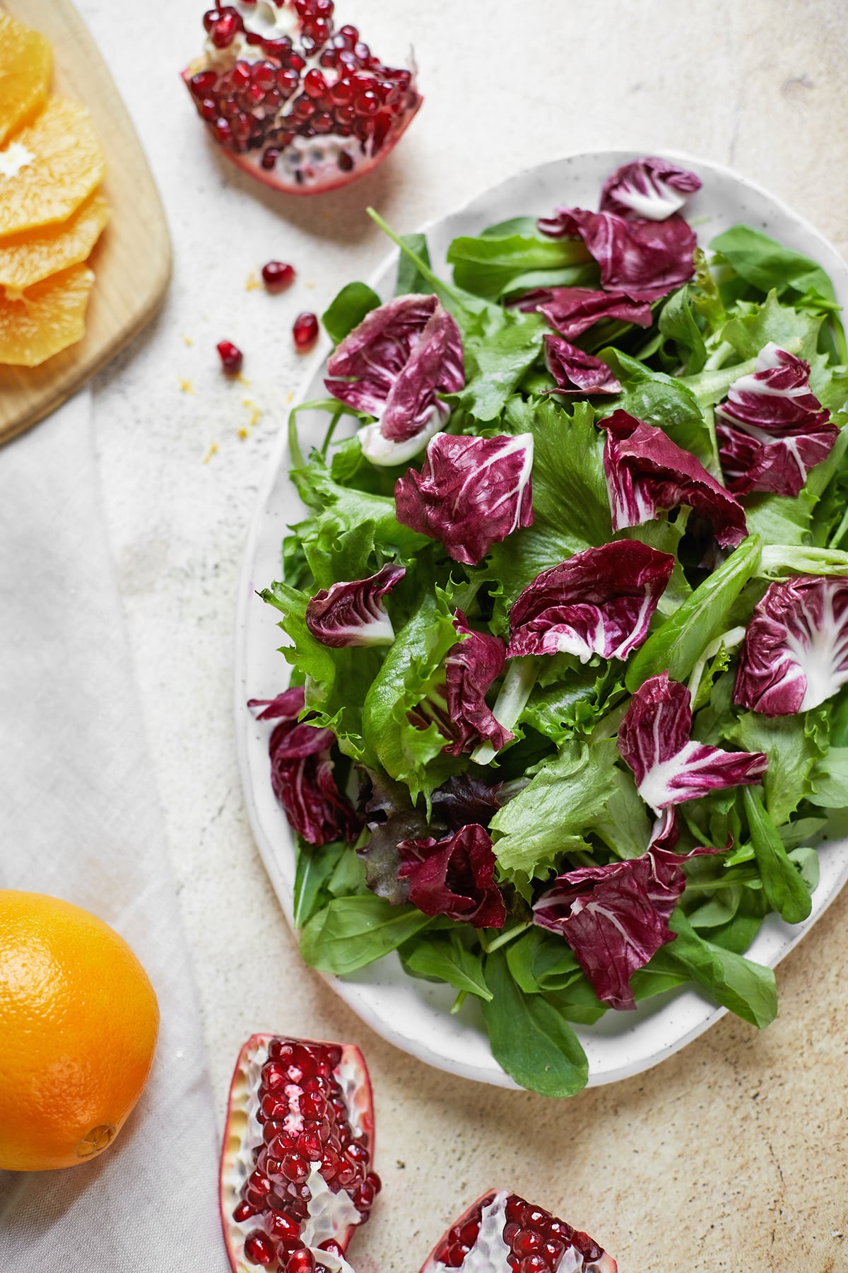 Quick Citrus Vinaigrette Salad with Mixed Greens and Toasted Nuts