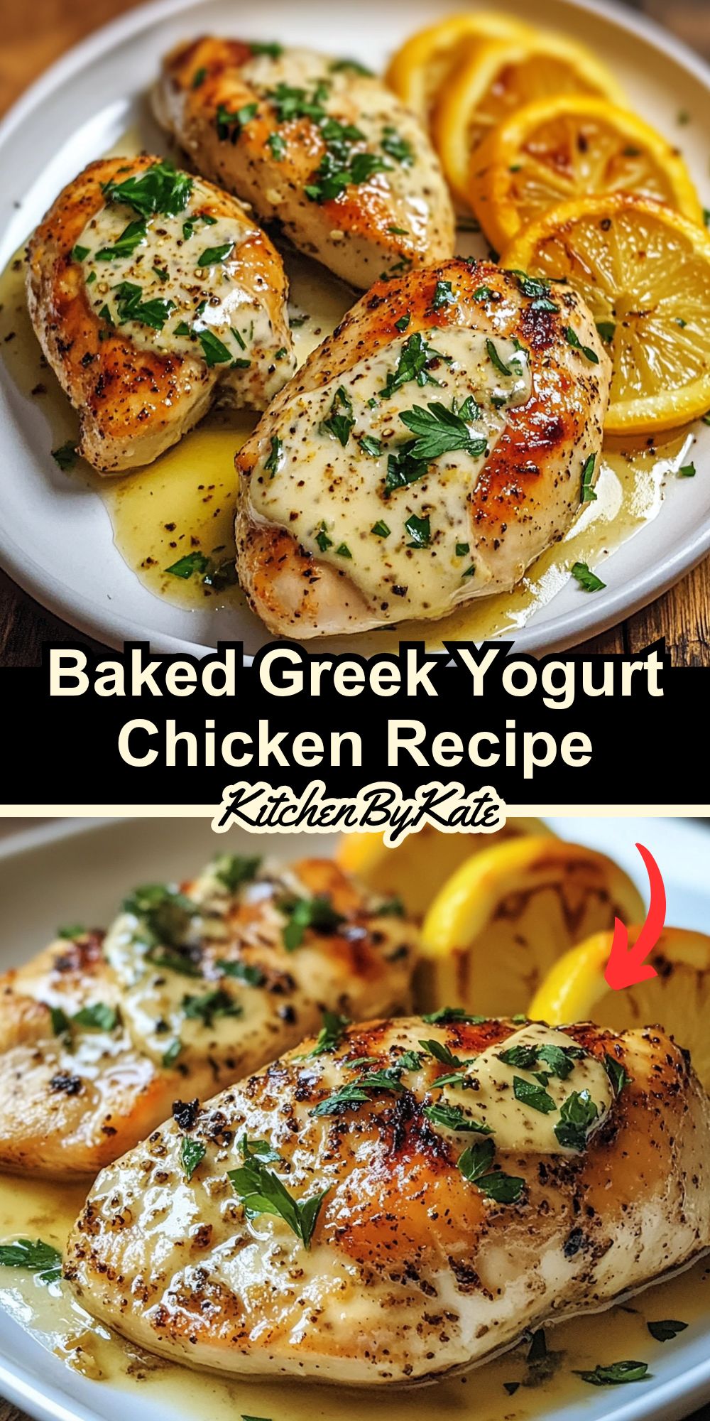 Baked Lemon-Oregano Chicken with Greek Yogurt Sauce
