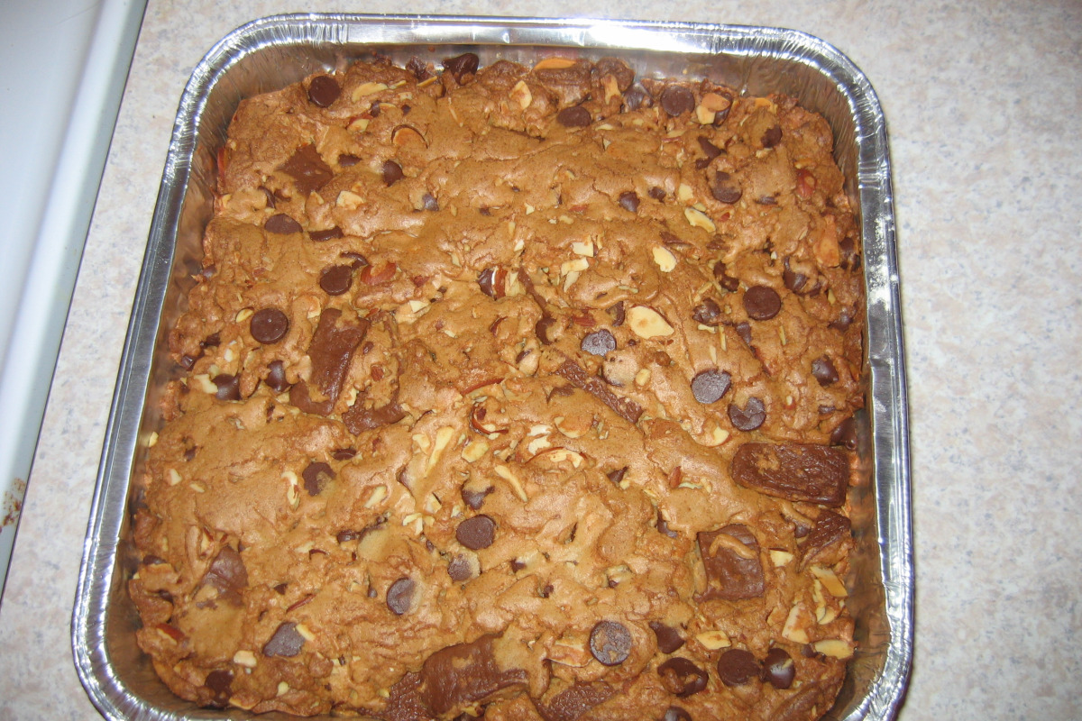 Half-Baked Chocolate and Almond Brownie Bars