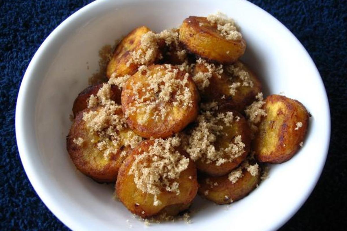 Sautéed Plantains with Spiced Garlic-Lime Sauce