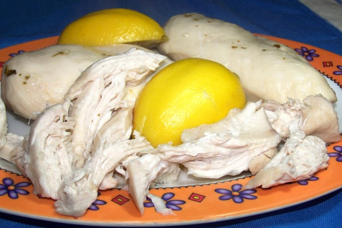Low-Temperature Poached Lemon Herb Chicken