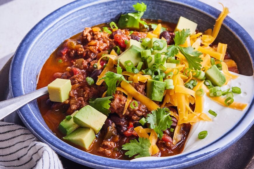 Spiced Texan Chili with Smoked Beef and Black Beans